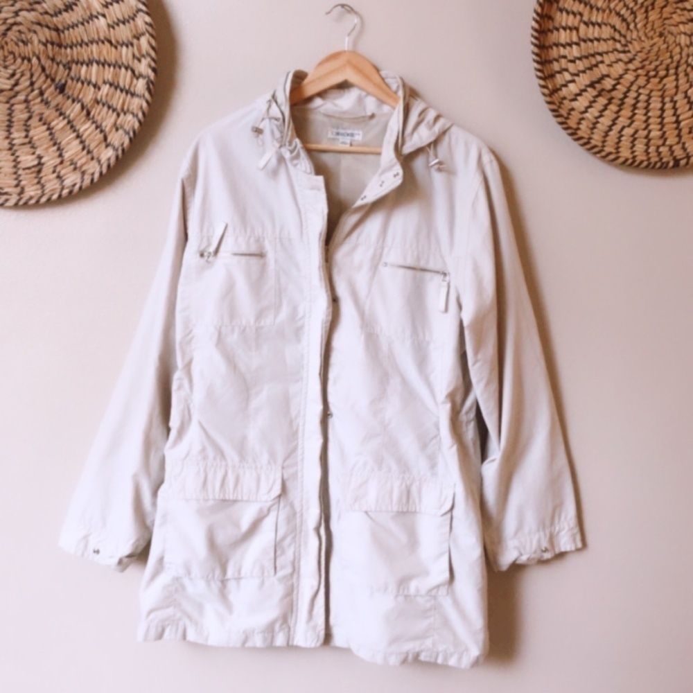 Cherokee Rain Jacket Outdoor Coat Beige Cream Size XXL